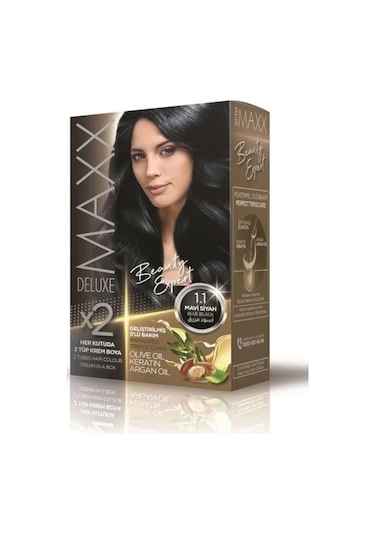 Maxx Deluxe Saç Boyası Set Mavi Siyah 1/1