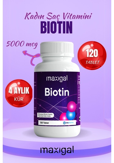 Maxigal Biotin Vitamin 5 Mg 120 Tablet