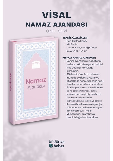 Visal Namaz Ajandası Özel Seri Çok Renkli