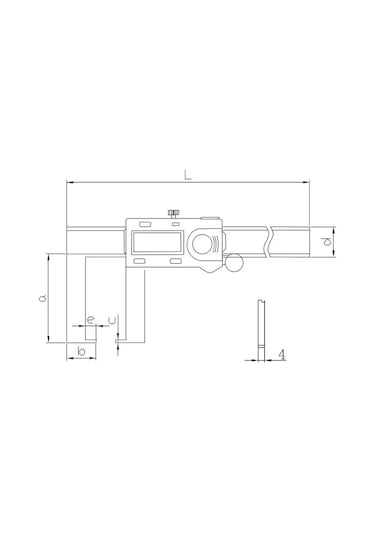Fett 0-300mm Asimeto Abs Tip Dış Kanal Dijital Kumpası As-309123