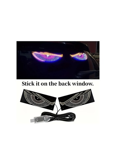 Willowhaven 2pcs Smart Devil's Eye Led Işık Multi Renkli 11 Mod 10 Yanıp Sönen 1 Sabit Mod Usb Dekoratif Aydınlatma