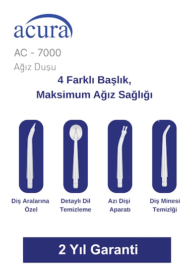 Acura Ac-7000 Şarjlı 4 Başlıklı Ağız Duşu