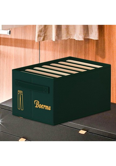 Magideal Suntek Ev Giysi Saklama Organizatör Kutusu Yeşil - 36 x 25 x 20 CM