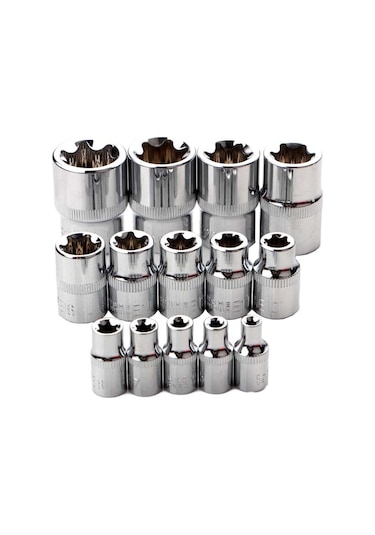 Cbtx 14 Adet/takım E-tipi 6 Köşeli Erik Çiçeği Soket Kombinasyonu Araba Tamir Takımı Aracı Kutu Rengi Rastgele Teslimat