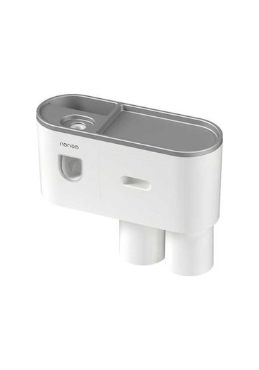 Dancemonkey Mengni Banyo Duvara Monte Diş Fırçası Tutucu - Gri Model, Pratik Ve Şık Tasarım Gri