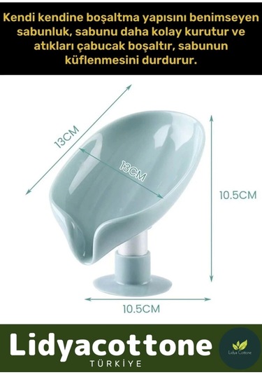 Özel Tasarım Tezgah Üstü Mutfak Banyo Bulaşık Lavabo Vantuzlu Su Tutmaz Giderli Katı Sabunluk Çok Renkli