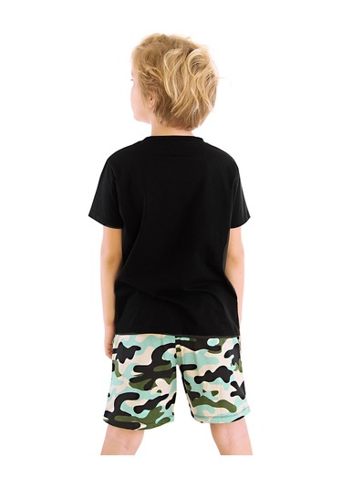 Denokids Mushi Nope Erkek Çocuk T-shirt Şort Takım Çok Renkli
