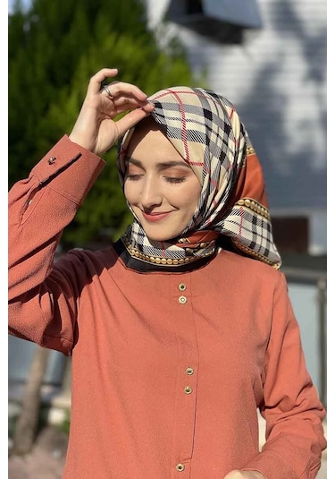 Moda Çizgi Tesettür Takım Soğan Kabuğu