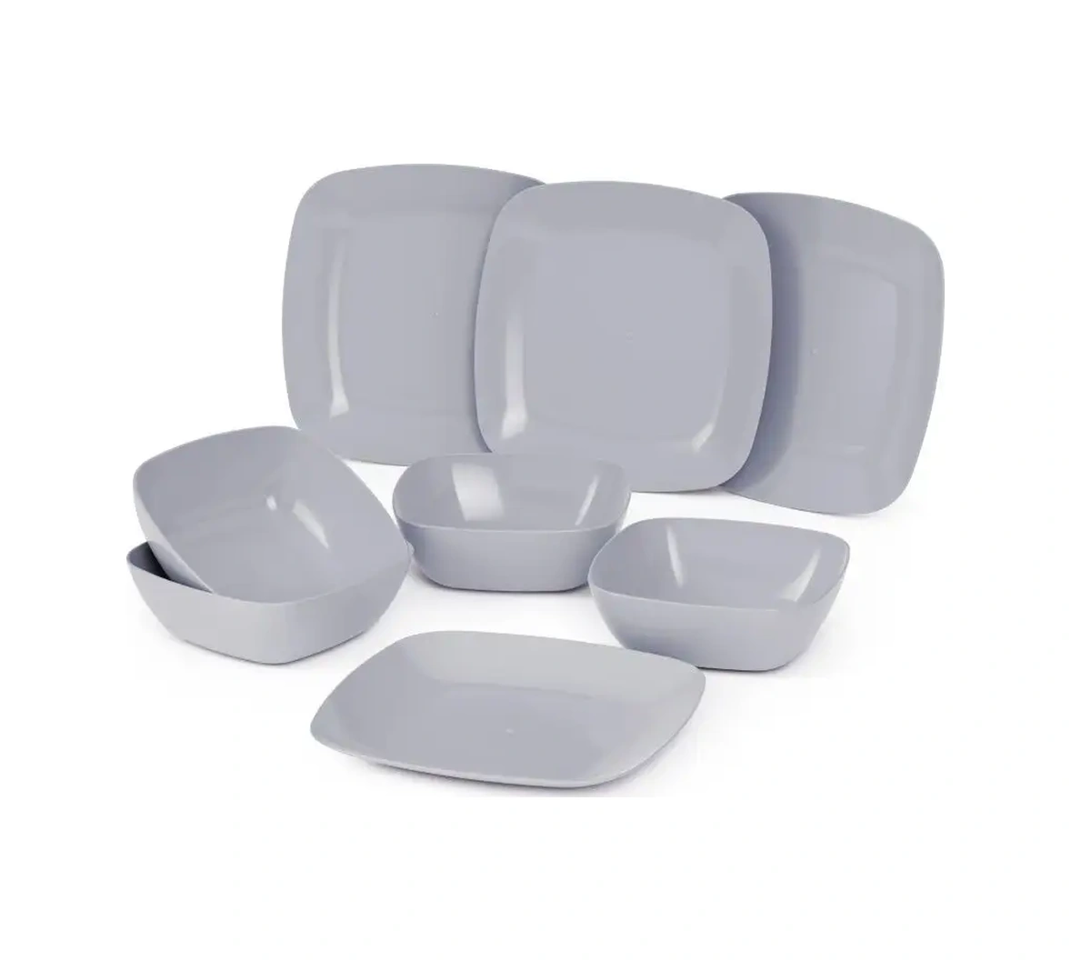 Al'ternativa Tek Kullanımlık Değil, Çok Amaçlı Kullanılabilen Plastik Tabaklar 171325623 Gri
