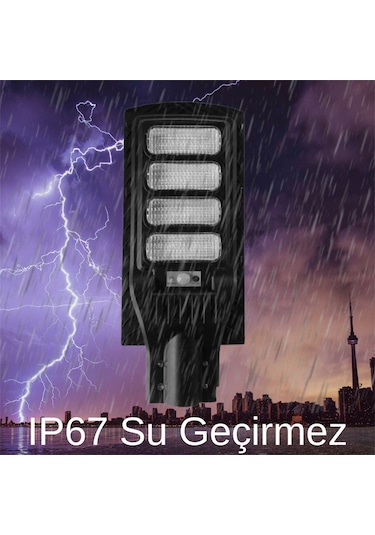 N&D Lighting 200 W Solar Güneş Enerjili Bahçe Ve Sokak Lambası