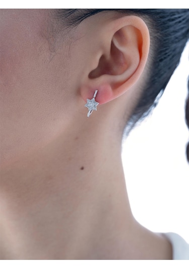 Nochediamond 0,21 Karat Yıldız Pırlanta Küpe-553
