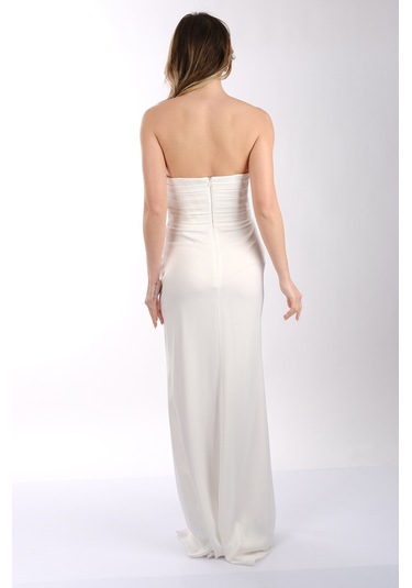 Abiye Elbise Dori 00kb7051 Beyaz