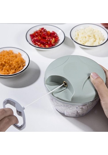 Pembe 500/900 Ml Sarımsak Kıyıcı Manuel Döndür Sebze Kesici Kıyıcı Pembe