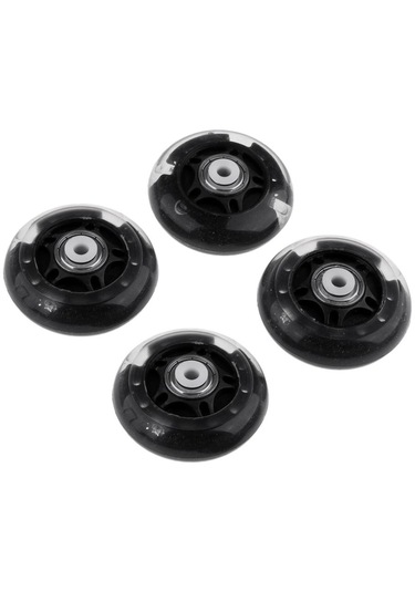 Suntek 4 Adet Dış Mekan Tekerlekli Paten Yedek Pu Siyah Siyah
