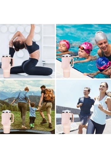 Trendooze Linjinxu 40 Oz Bardak Fermuarlı Cep Tasarımı, Parlak Yeşil Diğer