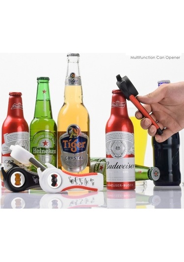 5 Arada 1 Çok Fonksiyonlu Plastik Şişe Açıcı Bira Açıcı Mutfak Aleti Beyaz Ve Mor Mavi