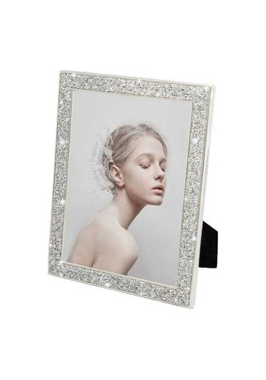 Novahub Gümüş Elektroliz Rhinestone Kenar 5/6/7 İnç Fotoğraf Çerçevesi