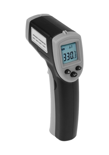 Endüstriyel Enstrüman -50 C/+380 C Sıcaklık Ölçer Plastik, 12:1 Mesafe Oranı, Pil Yok