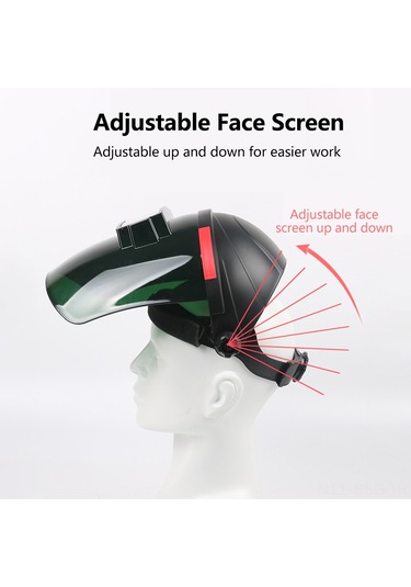 Springsun Kask Tipi Otomatik Gölgeli Kaynak Maskesi, Tam Yüz Koruması, Ayarlanabilir Ekran, Pc Malzeme, İç/önarıcı Kullanim