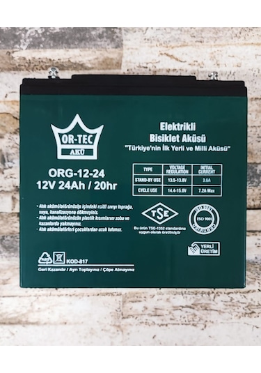 12v 24ah E-Bike Aküsü Ü/Y 01.2026