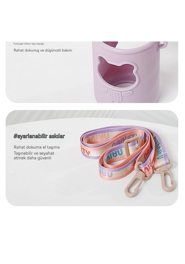 304 Paslanmaz Çelik Çocuk Sevimli Termos Bardağı-mavi