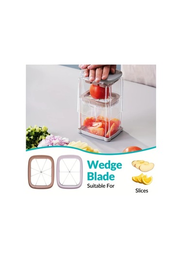 Dashanshop 1 Takım Çok Amaçlı Light Green Manuel Sebze Ve Meyve Doğrayıcı Paslanmaz Çelik Bıçaklı Dilimleme Doğrama Ve Dilimleme İçin Mutfak Malzemeleri 1 Parça