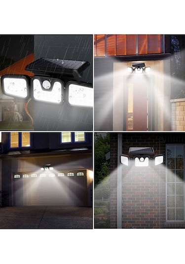 Greentech Güneş Enerjili Hareket Sensörlü 3 Taraflı Led Aydınlatma / GT-SL07