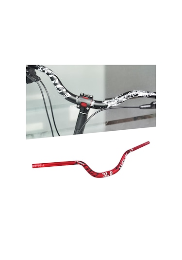 Suntek Dağ Bisikleti Gidon Dh Bisiklet 31.8Mm Kırmızı-720Mm Kırmızı