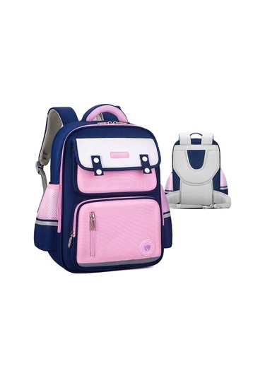Ilkokul Öğrencilerinin Sırt Çantası Çocuk Su Geçirmez Omuzdan Askili Çanta 8704xd Pembe - Pembe