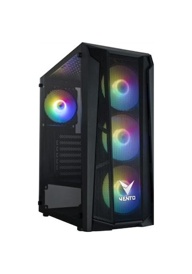 Vento VG15FE 650W Mid Tower Oyuncu Bilgisayar Kasası Siyah