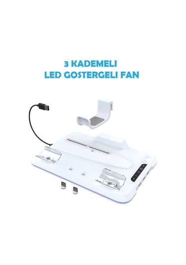 İpega P5s020w Ps5 Slim Disk/ps5 Slim Dijital Uyumlu Rgb Soğutucu Fanlı Stand
