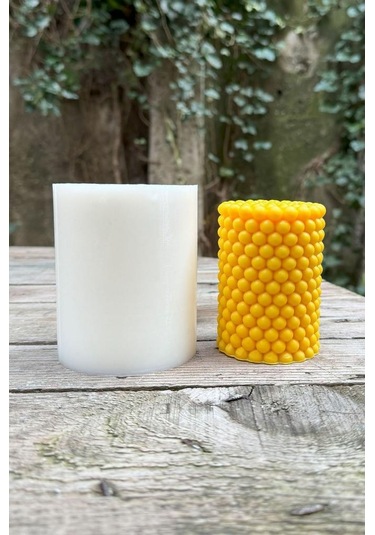 Bubble Silindir Tekli Mum Kalıbı Silikon