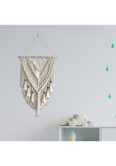 Homyl Boncuklu Bohem Goblen Duvar Dekoru Dokuma Yılbaşı