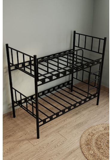 Argimo Zambak Metal Ranza Ve Karyola Siyah 90 X 190