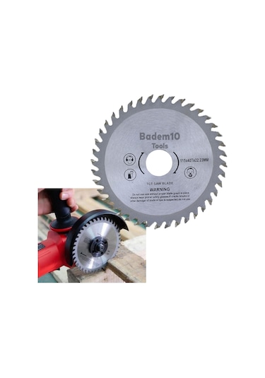 Daire Testere Bıçağı Ağaç Odun Ahşap Sunta Kesme Testeresi 115 mm 40 Diş + Matkap Aparatı