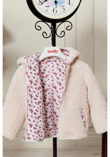 Benitto Kids Çift Taraflı Kız Bebek Çocuk Mont 51344 Kırmızı