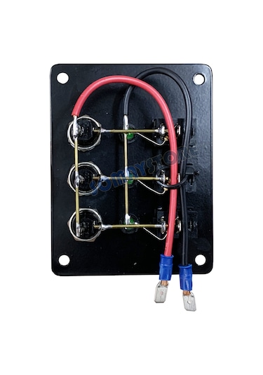3 Anahtar Dikey Switch Panel - Sigorta Paneli - Tekne Karavan