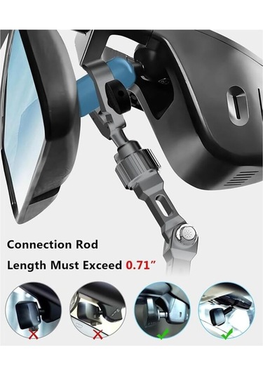 Yüksek Kaliteli Alüminyum Alaşımlı Araç Tutucu, Evrensel Çok Açı Ayarlanabilir Dikiz Aynası Cep Tele Diğer