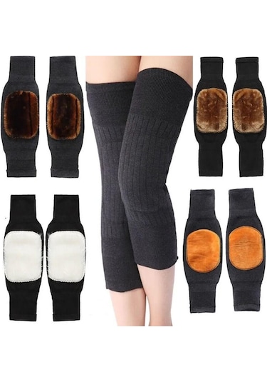 Sıcak Kış Dizlik Soğuk Geçirmez Kalınlaşmak Diz Kol Diz Koruma Koruyucu Yün Dizlik Kadın Erkek