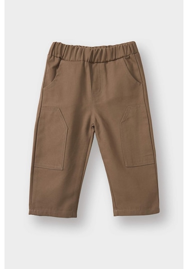 Defacto Erkek Bebek 2li Takım Kareli Flanel Gömlek Pantolon G3226a525wner118 Ekru-er118