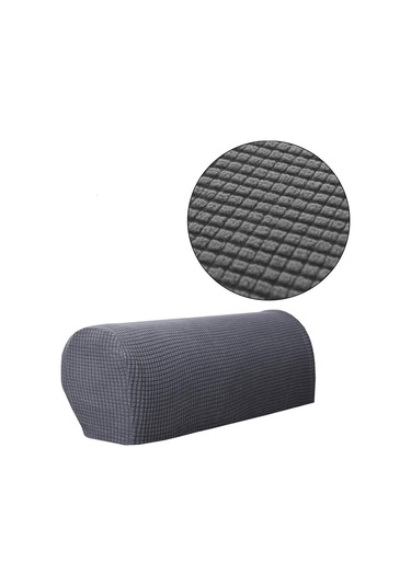 Gri Çıkarılabilir Kol Streç Kanepe Kanepe Sandalye Koruyucu Koltuk Örtüsü Kol Dayama Kanepe Örtüsü Katı Kanepe Örtüsü