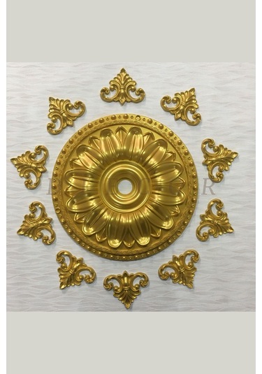 Diecor Dekoratif Polimer Mobilya, Duvar Ve Tavan Motifi Gold 12 Cm Model:xa51
