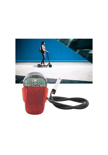 Xindoker Max G30 G30d Elektrikli Kaykay İçin Abs Kasa, Su Geçirmez, Ultra Parlak Kırmızı-beyaz Arka Feneri - Kolay Kurulum, Yol Güvenliği Artırıcı