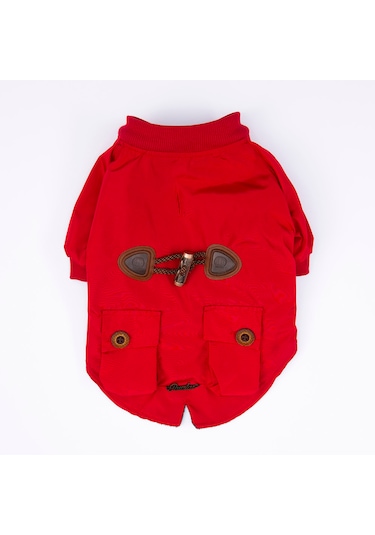 Pawstar Kırmızı Charles Polarlı Kedi Köpek Montu