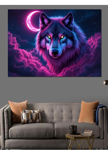 Parlayan Gece Kurdu Dekoratif Kanvas - Mdf Ahşap Tablo