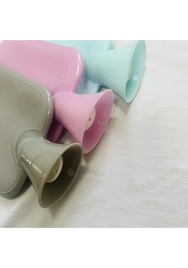 Willowhaven Kalın Çizgili Kaymaz Pvc Sıcak Su Torbası Yüksek Kalite Sky Blue Gök Mavisi