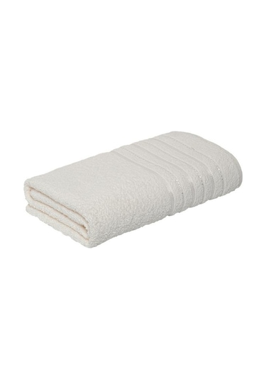 Bej Banyo Havlusu Tekli Dora 90x150 Cm Yüksek Emici Krem