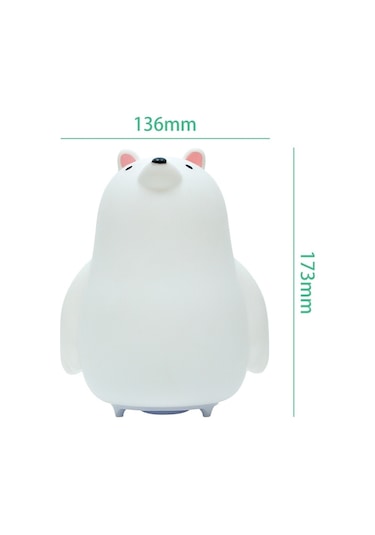 Sones Led Küçük Gece Lambası Karikatür Ayı Pat Işık Renkli Atmosfer Işıkları Çok Renkli