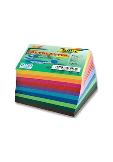 Folia Origami Kağıdı Midi 7.5X7.5 Cm. 10 Renk 500 Adet