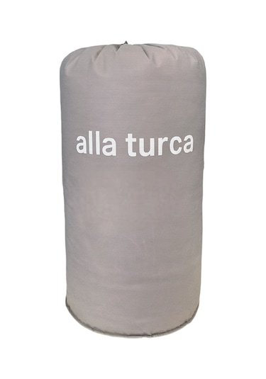 Alla Turca Çift Taraflı Lux Silikon Yorgan - Çift Kişilik Özel Çantalıturkuaz-gri